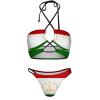 Linkasi Tajikistan Flag New Women's Sexy Bikini Halter Neck Triangle Bikini Two-Piece Set Tajikistan Flag view 4