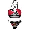 Linkasi Trinidad and Tobago Flag New Women's Sexy Bikini Halter Neck Triangle Bikini Two-Piece Set Trinidad and Tobago Flag view 4