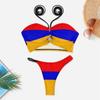 Linkasi Armenian Flag New Women's Sexy Bikini Halter Neck Triangle Bikini Two-Piece Set Armenian Flag view 3