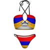 Linkasi Armenian Flag New Women's Sexy Bikini Halter Neck Triangle Bikini Two-Piece Set Armenian Flag view 4