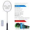 100% Carbon Fiber Badminton Rackets Strung Professional Racquet Trainning Racket (Silver) view 2