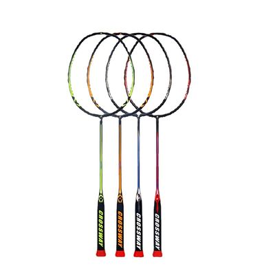 100% Carbon Fiber Badminton Rackets Strung Professional Racquet Trainning Racket (Yellow)