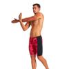 ARENA Men's Swim Jammer Puzzled Team Print MaxLife Athletic Swimwear Training Swimsuit Sports Bathing Suit, Black/Red Multi, US Size 24 view 4