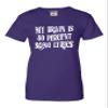 3X-Large Purple Women My Brain is 80% Song Lyrics Funny Gift Idea T-Shirt view 3