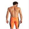 ARENA Men's Swim Jammer Puzzled Team Print MaxLife Athletic Swimwear Training Swimsuit Sports Bathing Suit, Black/Orange Multi, US Size 42 view 2