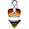 Linkasi German Flag Women's Sexy Open Back Thong Bikini Ties Side Bottom Triangle Bikini Swimsuit view 4