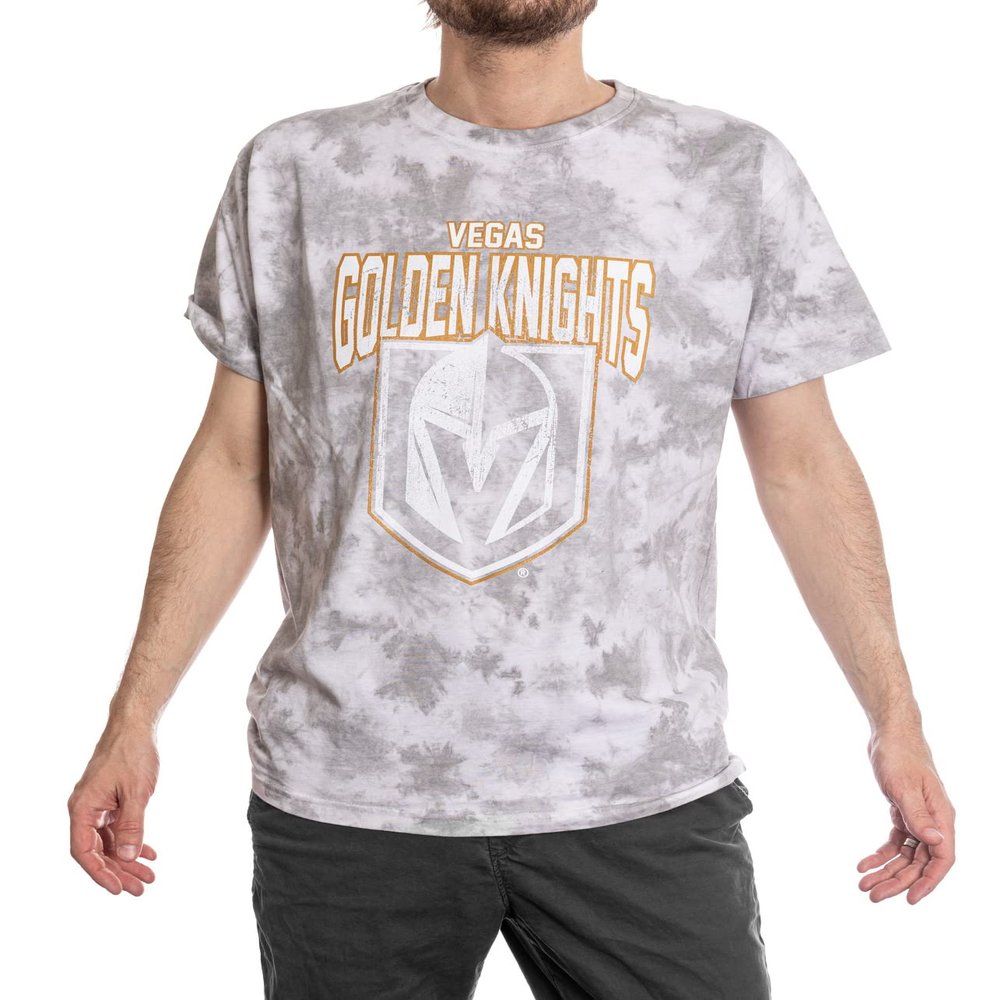 Calhoun NHL Surf & Skate Mens Team Logo Cloud Tie Dye Short Sleeve T-Shirt (Large, Vegas Golden Knights)