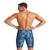 ARENA Men's Swim Jammer Puzzled Team Print MaxLife Athletic Swimwear Training Swimsuit Sports Bathing Suit, Navy/Soft Green Multi, US Size 20 view 2