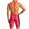 ARENA Men's Swim Jammer Puzzled Team Print MaxLife Athletic Swimwear Training Swimsuit Sports Bathing Suit, Black/Red Multi, US Size 32 view 4