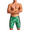 ARENA Men's Swim Jammer Puzzled Team Print MaxLife Athletic Swimwear Training Swimsuit Sports Bathing Suit, Black/Green Multi, US Size 32 view 1