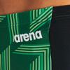 ARENA Men's Swim Jammer Puzzled Team Print MaxLife Athletic Swimwear Training Swimsuit Sports Bathing Suit, Black/Green Multi, US Size 32 view 4