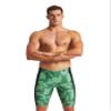 ARENA Men's Swim Jammer Puzzled Team Print MaxLife Athletic Swimwear Training Swimsuit Sports Bathing Suit, Black/Green Multi, US Size 40 view 1