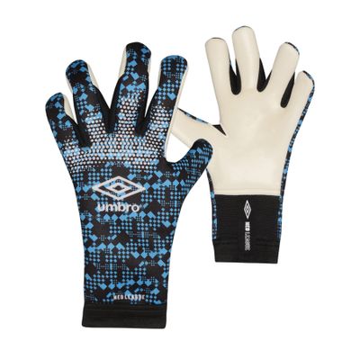 Umbro Junior Neo League Goalkeeper Gloves, Black/White/Blue, Size 6
