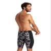 ARENA Men's Swim Jammer Puzzled Team Print MaxLife Athletic Swimwear Training Swimsuit Sports Bathing Suit, Black/Black Multi, US Size 26 view 2