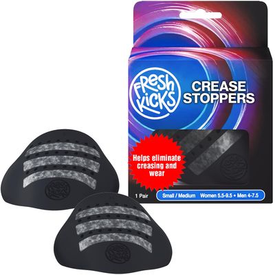 Fresh Kicks Shoe Crease Protectors  Comfortable Anti-Wrinkle Shields for Men, Women & Kids  No-Crease Inserts for Sneakers & Dress Shoes  Prevents Toe Box Creasing, Maintains Shoe Shape (S/M)