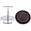 LEAPS & REBOUNDS 40" Adjustable Stability Bar Attachment with 40" Mini Fitness Trampoline and Home Gym Rebounder for Cardio Exercises, Red view 1
