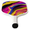 TigerTail Sports Abstract Paint Splash 2 Colorful Design Pickleball Paddle, USA Pickleball Approved, White Trim view 4