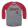 500 LEVEL Bryce Harper 3/4 Sleeve T-Shirt (Baseball Tee, XXX-Large, Red/Heather Gray) - Bryce Harper Philadelphia Script view 1