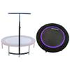 LEAPS & REBOUNDS 40" Adjustable Stability Bar Attachment with 40" Mini Fitness Trampoline and Home Gym Rebounder for Cardio Exercises, Purple view 1