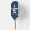 TigerTail Sports Star American Flag Colorful Design Pickleball Paddle, USA Pickleball Approved, White Trim view 2