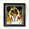 Martin Johnson Hand Signed Autograph Rugby Memorabilia Photo In Luxury Handmade Wooden Photo Display & Certificates of Authenticity view 1