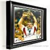 Martin Johnson Hand Signed Autograph Rugby Memorabilia Photo In Luxury Handmade Wooden Photo Display & Certificates of Authenticity view 2