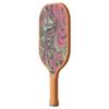 TigerTail Sports Abstract Fluid Colorful Design Pickleball Paddle, USA Pickleball Approved, Tan Trim view 2
