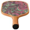 TigerTail Sports Abstract Fluid Colorful Design Pickleball Paddle, USA Pickleball Approved, Tan Trim view 4
