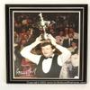 Steve Davis Hand Signed Autograph Snooker Memorabilia Photo In Luxury Handmade Wooden Display & Certificates of Authenticity view 1