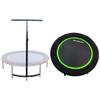 LEAPS & REBOUNDS 40" Adjustable Stability Bar Attachment with 40" Mini Fitness Trampoline and Home Gym Rebounder for Cardio Exercises, Green view 1