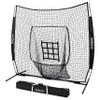 GoSports 7 ft x 7 ft Baseball & Softball Practice Hitting & Pitching Net with Bow Type Frame, Carry Bag and Strike Zone, Great for All Skill Levels view 1