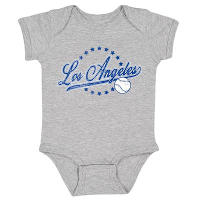 Los Angeles Vintage Kid's Baby Bodysuit for Baseball Fans (Grey, 12M)