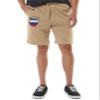 Russia Crest - National Soccer Cup Men's Drawstring Fleece Sweat Shorts (XX-Large, Sandstone) view 1