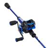 One Bass Fishing Rod Reel Combo, Baitcasting Fishing Pole with Graphite 2Pc Blanks - Blue -Right Handed - 6'6" view 3