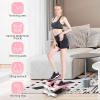 HUHJYUGE Mini Stepper Machine, Stepper for Exercise for Home, Cardio Training Step Climber Machine, with Resistance Bands and Display, Legs Arm Full Body Training, Pink (A) view 3