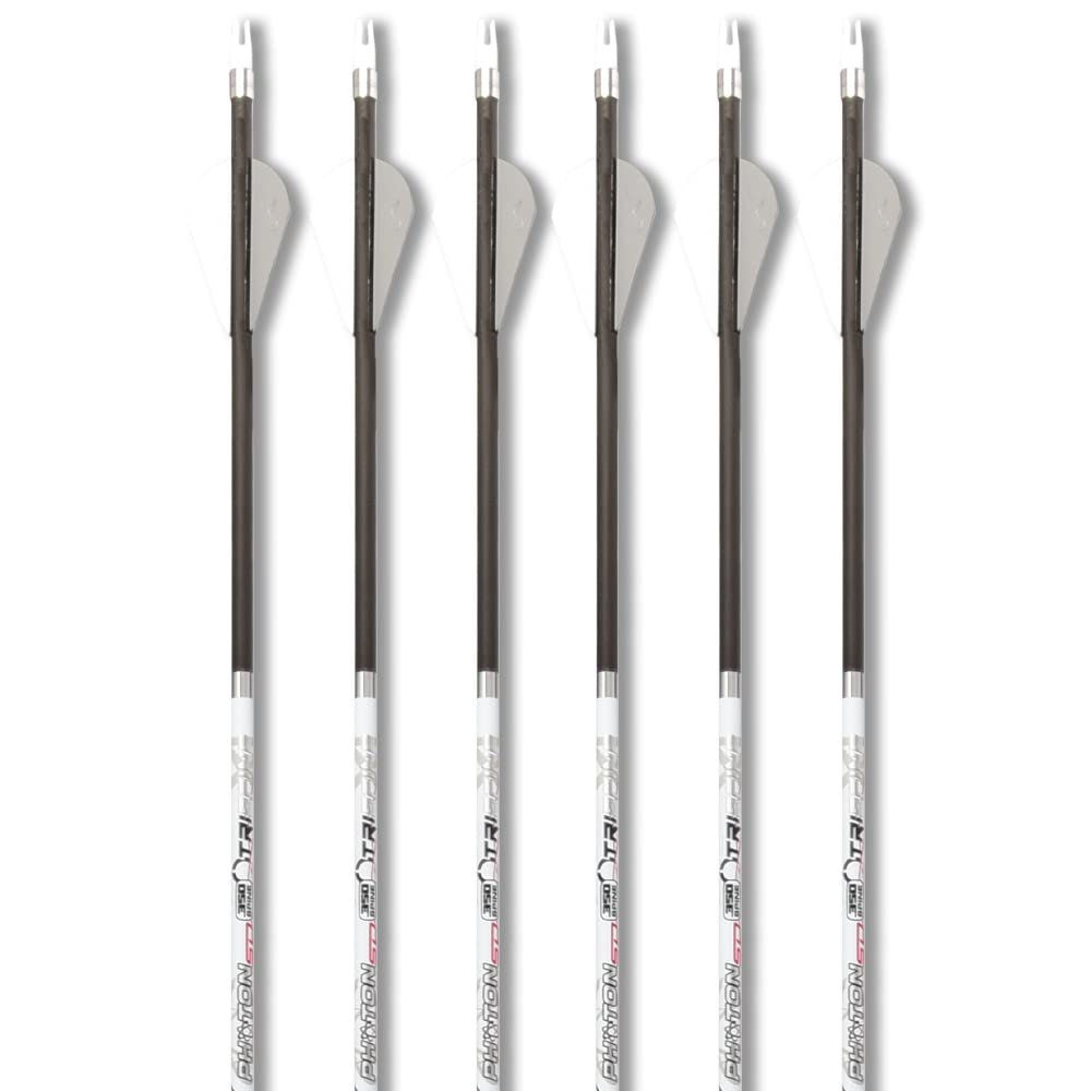 Carbon Express Maxima Photon SD .400 Fletched Arrows With 2-Inch Quadel Raptor X Vanes, 6-Pack (51217)