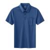 BASUDAM Men's Polo Shirts with Pocket Quick Dry Short Sleeve Active Performance Blue Ashes S view 1