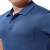 BASUDAM Men's Polo Shirts with Pocket Quick Dry Short Sleeve Active Performance Blue Ashes S view 2