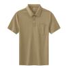 BASUDAM Men's Polo Shirts with Pocket Quick Dry Short Sleeve Active Performance Light Camel S view 1