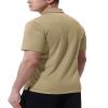 BASUDAM Men's Polo Shirts with Pocket Quick Dry Short Sleeve Active Performance Light Camel S view 3