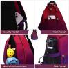 Sucipi Pickleball Bag - Men's -Women's Pickleball Backpack, Adjustable Sling Bag w/Fence Hook/Large Capacity/Safety Pocket-Red &Purple view 2