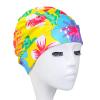 Fabric Swimming Cap for Women - Pleated Floral Swim Hat Turban for Long Hair - Pool Hat, Chemo Cap, Cancer Headwear for Hair Loss view 2