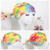 Fabric Swimming Cap for Women - Pleated Floral Swim Hat Turban for Long Hair - Pool Hat, Chemo Cap, Cancer Headwear for Hair Loss view 3