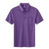 BASUDAM Men's Polo Shirts with Pocket Quick Dry Short Sleeve Active Performance Dark Purple 3XL view 1