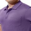 BASUDAM Men's Polo Shirts with Pocket Quick Dry Short Sleeve Active Performance Dark Purple 3XL view 2