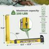 GanFindX Foldable Kayak Wall Rack | Heavy-Duty 11.6-17" Kayak Storage Rack Hanger & Metal Buckle Straps, Indoor/Outdoor Cradles for Canoe, Kayak, Paddle Board, Surfboard, Snowboard (Dark Yellow) view 3