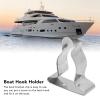 Stainless Steel Boat Hook Spring Clamp Holder Bracket Clip Versatile Hook for Boat RV Home Silver view 3