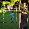OUTTOY Outdoor Yard Games for Adults and Family, 2 in 1 Limbo Game Flying Disc Games Set with Light, Sutiable for Backyards, Beach, Lawn, Party view 3