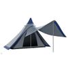 Outsunny 15.4'x15.4'x8.5' Teepee Tent, Waterproof Camping Tent with Porch Area, Floor and Carry Bag, for 2-3 Person Outdoor Backpacking Camping Hiking, Blue view 1