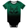 Dallas Custom Newborn Clothes,Baby Gradient Short Sleeve Ice Hockey Clothes,Personalized Name Number for Fans Newborn & Infants Gifts 3M-2T view 2